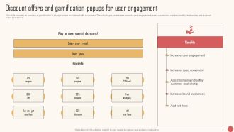 Discount Offers And Gamification Popups For User Engagement Inspiration PDF