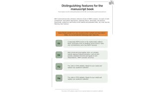 Distinguishing Features For The Manuscript Book One Pager Sample Example Document