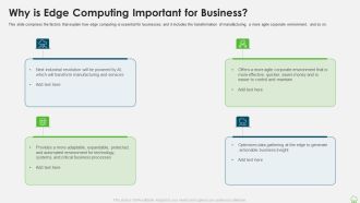 Distributed Computing IT Why Is Edge Computing Important For Business Clipart PDF