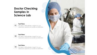 Doctor Checking Samples In Science Lab Ppt PowerPoint Presentation Ideas Layout Ideas PDF
