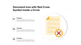 Document Icon With Red Cross Symbol Inside A Circle Ppt PowerPoint Presentation Icon Professional PDF