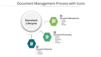 Document Management Process With Icons Rules PDF