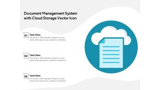 Document Management System With Cloud Storage Vector Icon Ppt PowerPoint Presentation File Infographics PDF