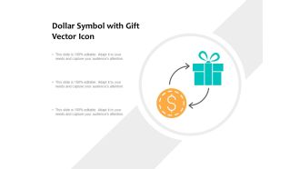 Dollar Symbol With Gift Vector Icon Ppt PowerPoint Presentation Gallery Background Images