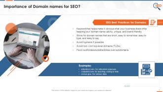 Domain Names And Their Importance In SEO Training Ppt