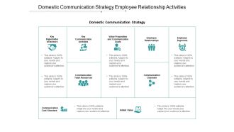 Domestic Communication Strategy Employee Relationship Activities Ppt PowerPoint Presentation Inspiration Influencers