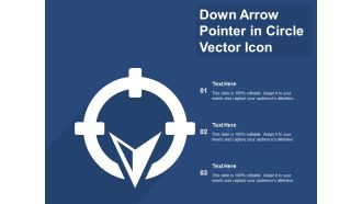 Down Arrow Pointer In Circle Vector Icon Ppt PowerPoint Presentation Diagram Images PDF