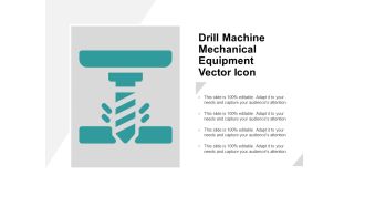 Drill Machine Mechanical Equipment Vector Icon Ppt PowerPoint Presentation Outline Model