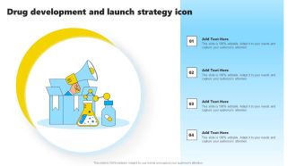 Drug Development And Launch Strategy Icon Structure PDF