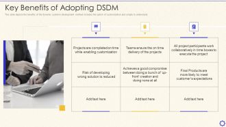 Dynamic System Development Method Tools And Techniques IT Key Benefits Of Adopting DSDM Elements PDF