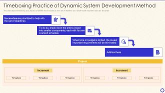 Dynamic System Development Method Tools And Techniques IT Timeboxing Practice Of Dynamic Sample PDF