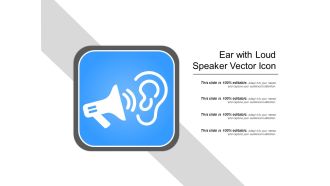 Ear With Loud Speaker Vector Icon Ppt PowerPoint Presentation Gallery Example Introduction PDF