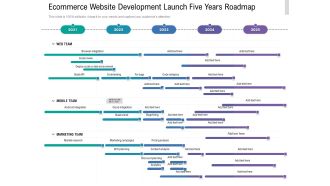 Ecommerce Website Development Launch Five Years Roadmap Information