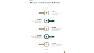 Education Scholarship Proposal Timeline One Pager Sample Example Document