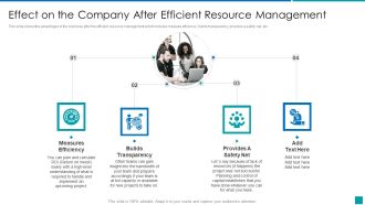 Effect On The Company After Efficient Resource Management Slides PDF