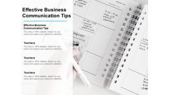 Effective Business Communication Tips Ppt PowerPoint Presentation Inspiration Brochure Cpb