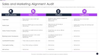 Effective Digital Marketing Audit Process Sales And Marketing Alignment Audit Slide Structure PDF