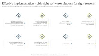 Effective Implementation Pick Right Software Solutions For Right Reasons Elements PDF