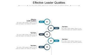 Effective Leader Qualities Ppt PowerPoint Presentation Icon Graphics Cpb Pdf