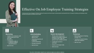 Effective On Job Employee Training Strategies Ppt PowerPoint Presentation Portfolio Example Introduction PDF