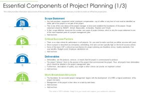 Effective Project Management Enhancing Customer Communication Time Management Essential Components Of Project Planning Critical Download PDF