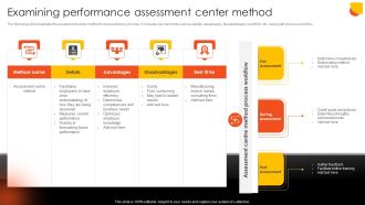 Effective Staff Performance Optimization Techniques Examining Performance Assessment Center Method Brochure PDF