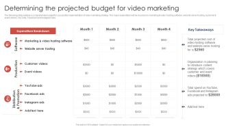Effective Video Promotional Strategies For Brand Awareness Determining The Projected Budget For Video Slides PDF