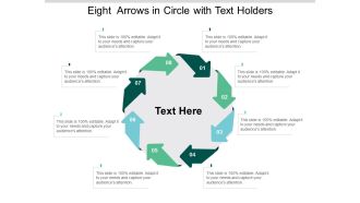 Eight Arrows In Circle With Text Holders Ppt Powerpoint Presentation Outline Maker