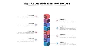 Eight Cubes With Icon Text Holders Ppt PowerPoint Presentation Summary Deck