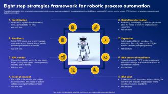 Eight Step Strategies Framework For Robotic Process Automation Ideas PDF