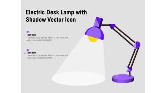 Electric Desk Lamp With Shadow Vector Icon Ppt PowerPoint Presentation Outline Example Topics