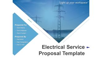 Electrical Service Proposal Template Ppt PowerPoint Presentation Complete Deck With Slides