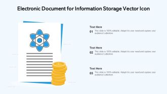 Electronic Document For Information Storage Vector Icon Ppt PowerPoint Presentation File Brochure PDF