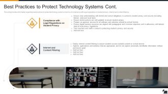 Electronic Learning Playbook Best Practices To Protect Technology Systems Cont Introduction PDF