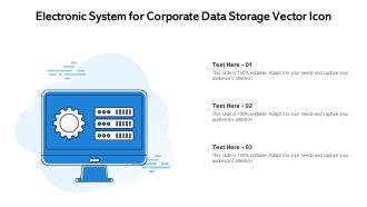 Electronic System For Corporate Data Storage Vector Icon Ppt PowerPoint Presentation File Visuals PDF