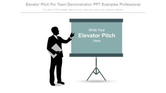 Elevator Pitch For Team Demonstration Ppt Examples Professional
