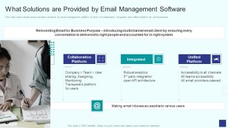 Email Management Software What Solutions Are Provided By Email Management Software Slides PDF