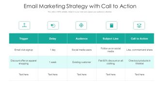 Email Marketing Strategy With Call To Action Ppt Layouts Mockup PDF