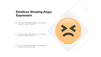 Emoticon Showing Angry Expression Ppt PowerPoint Presentation Icon Professional