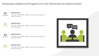 Employee Assistance Program Icon For Performance Improvement Mockup PDF