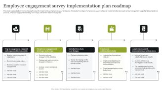 Employee Engagement Survey Implementation Plan Roadmap Guidelines PDF
