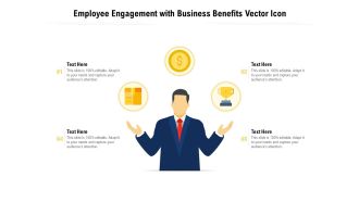 Employee Engagement With Business Benefits Vector Icon Ppt PowerPoint Presentation Styles Rules PDF
