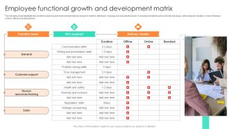 Employee Functional Growth And Development Matrix Elements PDF
