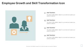 Employee Growth And Skill Transformation Icon Download PDF