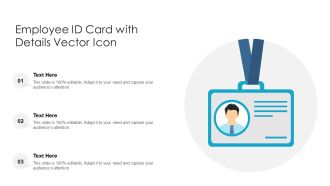 Employee ID Card With Details Vector Iocn Ppt Model Example Topics PDF