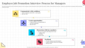 Employee Job Promotion Interview Process For Managers Formats PDF