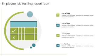 Employee Job Training Report Icon Ppt Ideas Influencers PDF