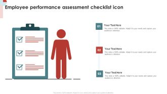 Employee Performance Assessment Checklist Icon Icons PDF