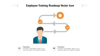 Employee Training Roadmap Vector Icon Ppt PowerPoint Presentation File Formats PDF