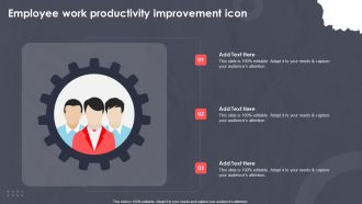 Employee Work Productivity Improvement Icon Ppt PowerPoint Presentation Slides Example PDF